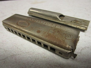 BORAH MINEVITCH  HARMONICA, VINTAGE WHISTLE