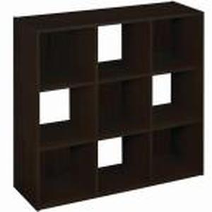 ClosetMaid 36 in. H x 36 in. W x 12 in. D Espresso Wood Look 9-Cube Storage Organizer