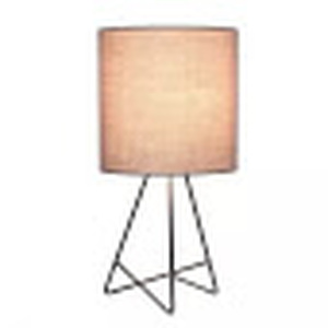 Down To The Wire Table Lamp with Fabric Shade Gray - Simple Designs