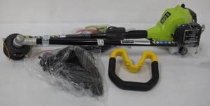 lot 4 image: 25cc 2-Cycle Attachment Capable Full Crank Straight Gas Shaft String Trimmer