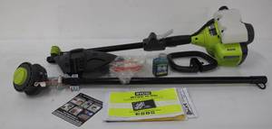 lot 6 image: 25cc 2-Cycle Attachment Capable Full Crank Straight Gas Shaft String Trimmer