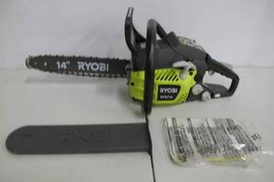 lot 41 image: RYOBI-14 in. 37cc 2-Cycle Gas Chainsaw.