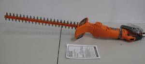lot 43 image: Black-Decker-24 in. 3.3-Amp Corded Electric Hedge Hog Trimmer with Rotating Handle.