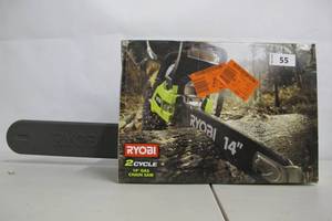 lot 55 image: Ryobi-14 in. 37cc 2-Cycle Gas Chainsaw