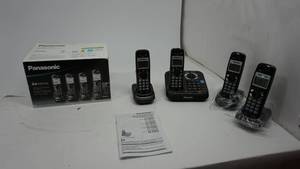 lot 23 image: Panasonic 6.0 Digital Cordless Answering System with 4 Handsets