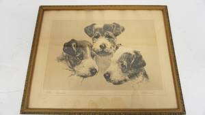 lot 26 image: Vintage Signed Three Rascals Framed Print by Kurt Meyer-Eberhardt