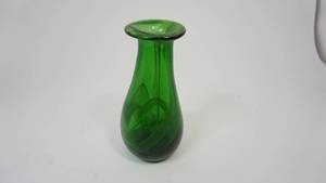 lot 49 image: Green Hand Blown Vase Signed by Gary Loch