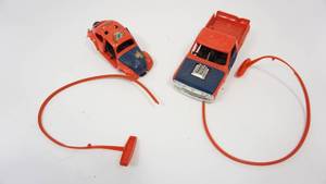 lot 64 image: Vintage Kenner SSP Smash Up Derby Buggem VW, Tough Tom Truck and Car