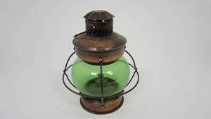 lot 106 image: Vintage Small Round Green Lantern