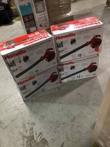 Pallet with Homelite Leaf Blowers customer returns see pictures
