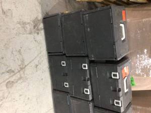 Pallet with assorted Ryobi Chain Saws various sizes and conditions see pictures