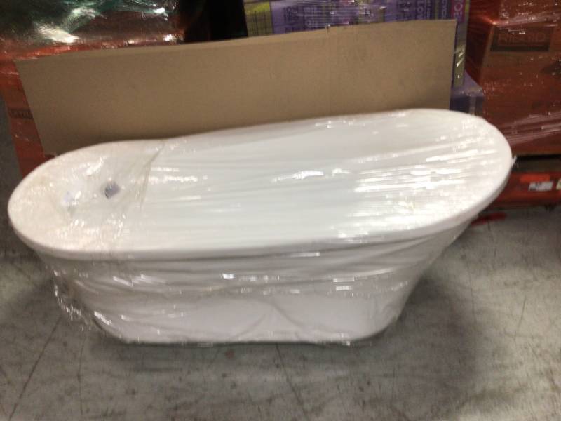 Aiden 34.25 in. W x 71 in. L Gloss White Acrylic Flatbottom Non-Whirpool Bathtub Aiden 34.25 in. W x 71 in. L Gloss White Acrylic Flatbottom Non-Whirpool Bathtub