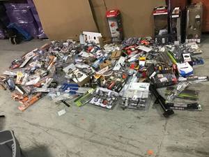 Lot of assorted Door Knobs and hardware various models and conditions open boxes see pictures