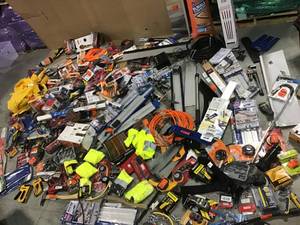 Large lot of assorted Tools, door hardware ,and misc items review pictures