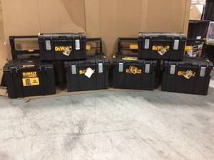 Pallet with Dewalt Tough System tool boxes see pictures
