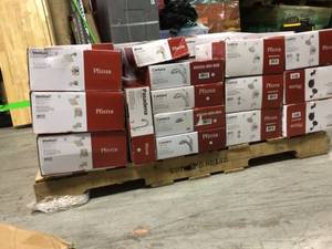 Pallet with assorted Pfister Faucets various models and conditions open box customer returns see pictures