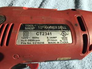 lot 106 image: Tool Shop 12 Inch Hammer Drill