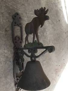 lot 126 image: Metal Wall Mount Moose Bell