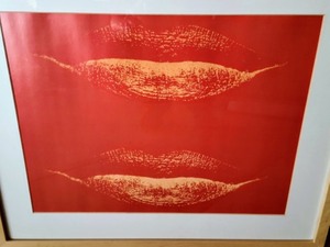lot 55 image: Framed Lips Print
