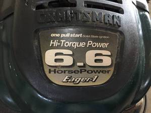 lot 177 image: Craftsman 6.6 HP 22 Inch  Lawnmower