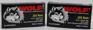 lot 35 image: WOLF 55gr FMJ .223 Shells