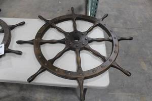 Wood Nautical Ship Helm Wheel 34 Brown