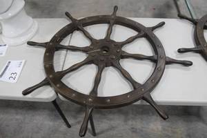 Wood Nautical Ship Helm Wheel 34 Brown