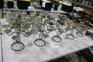 Lot of (5) Candelabra 9-Tier Candleholder Table Dcor 20