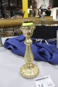 Lot of (18) Glass Candleholders 17-12 Gold