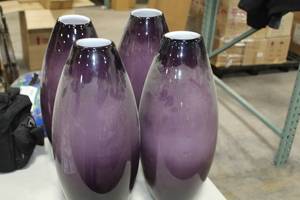 Lot of (5) Decorative Vase Table Decor 18 Purple