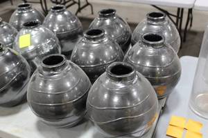 Lot of (6) Decorative Vase Table Decor 10 Pewter