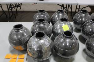 Lot of (7) Decorative Vase Table Decor 10 Pewter