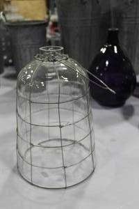 Lot of (6) Wisteria Metal Wire and Glass Lantern 10 (in box)