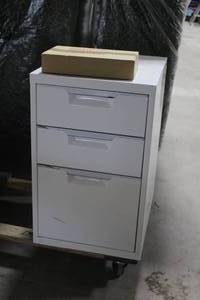 Metal File Cabinet 3-Drawer with Casters