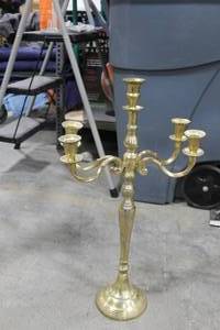Lot of (7) Candleholder 5-candle 26 Gold
