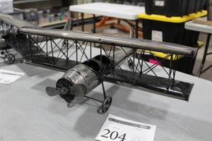 WW1 Inspired Metal Biplane Black