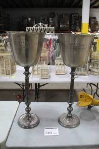 Lot of (2) Metal Standing Champagne Bucket 37