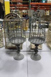 Lot of (2) Pedestal Bird Cages 34