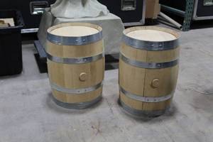 Lot of (2) Wood Barrels 18