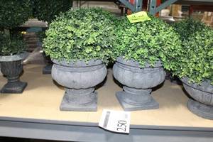 Lot of (4) Fake 12 Round Tree Plant in Planter 15