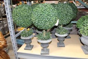 Lot of (7) Fake 10 Round Tree Plant in Planter 22