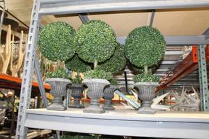 Lot of (6) Fake 10 Round Tree Plant in Planter 22