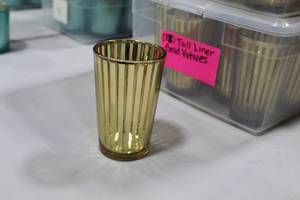 Lot of (36) Glass Candleholder 4-14 Gold