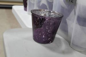 Lot of (12) Glass Candleholder 5 Purple