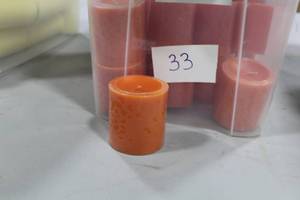Lot of (33) Candle 3 Orange