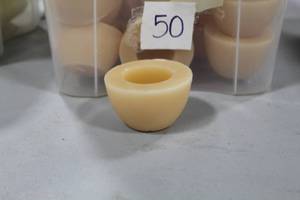 Lot of (50) Wax Candle Base 1-78 Peach