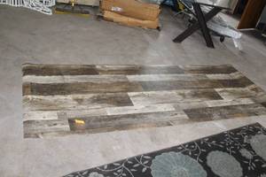 Wood Plank Print Vinyl Floor Section 121x47