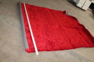 Carrera Shag Collection Area Rug 79x99 Red CG-01