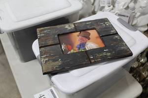 Lot of (9) Picture Frame 9x12 Rustic Wood Brown