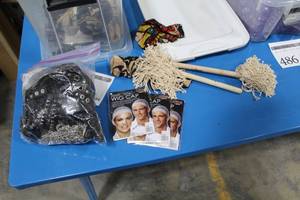 Adult Wig Caps, Small Mop, Leather Accessories, Jewelry, Misc. Items